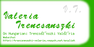 valeria trencsanszki business card